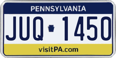 PA license plate JUQ1450