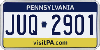 PA license plate JUQ2901