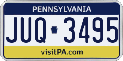 PA license plate JUQ3495