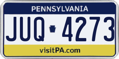 PA license plate JUQ4273