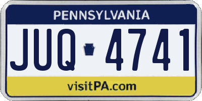 PA license plate JUQ4741