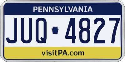 PA license plate JUQ4827