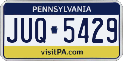 PA license plate JUQ5429