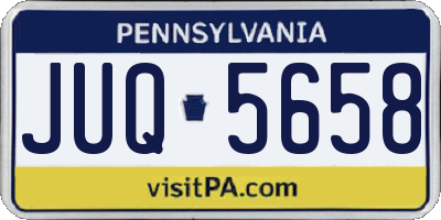 PA license plate JUQ5658