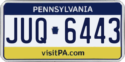 PA license plate JUQ6443