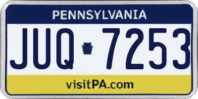 PA license plate JUQ7253