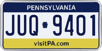 PA license plate JUQ9401
