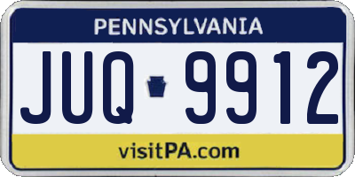 PA license plate JUQ9912