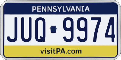 PA license plate JUQ9974