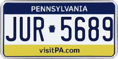 PA license plate JUR5689