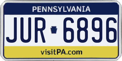 PA license plate JUR6896
