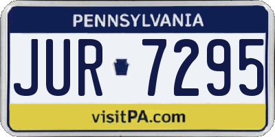 PA license plate JUR7295