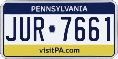 PA license plate JUR7661
