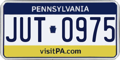 PA license plate JUT0975