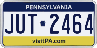 PA license plate JUT2464