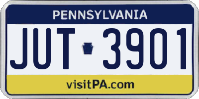 PA license plate JUT3901
