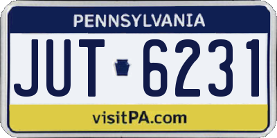 PA license plate JUT6231