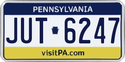 PA license plate JUT6247
