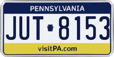 PA license plate JUT8153