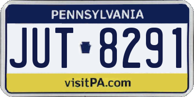 PA license plate JUT8291