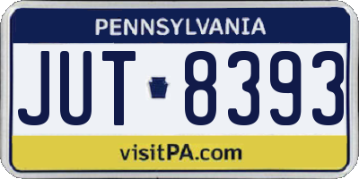PA license plate JUT8393