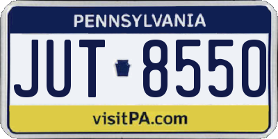 PA license plate JUT8550