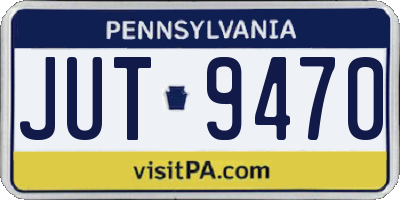 PA license plate JUT9470