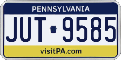 PA license plate JUT9585
