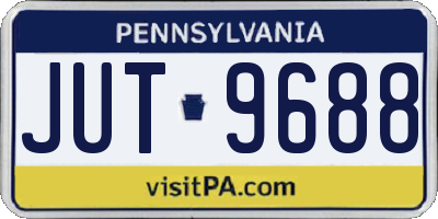 PA license plate JUT9688