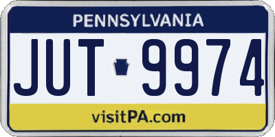 PA license plate JUT9974