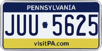PA license plate JUU5625