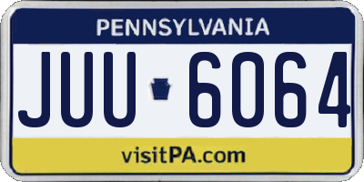 PA license plate JUU6064