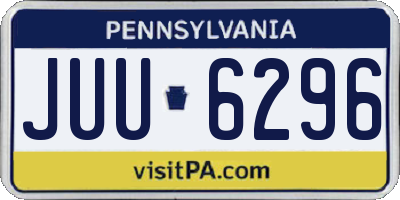 PA license plate JUU6296