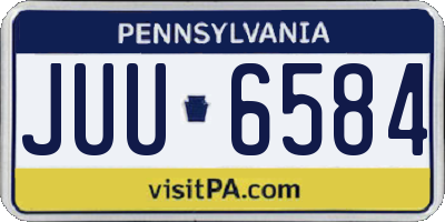 PA license plate JUU6584