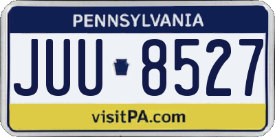 PA license plate JUU8527