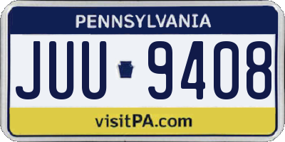 PA license plate JUU9408