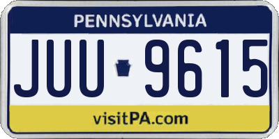 PA license plate JUU9615