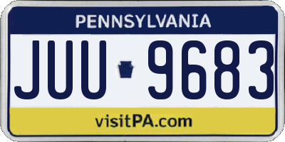 PA license plate JUU9683