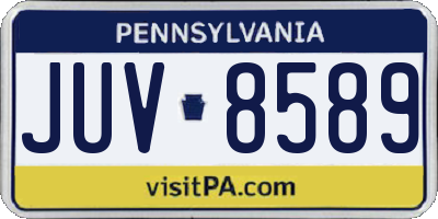PA license plate JUV8589