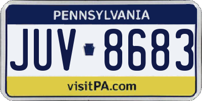 PA license plate JUV8683
