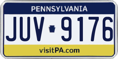 PA license plate JUV9176
