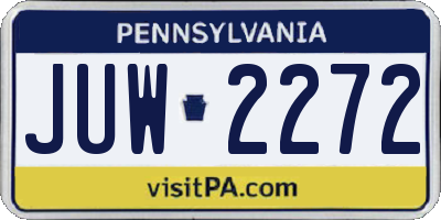 PA license plate JUW2272