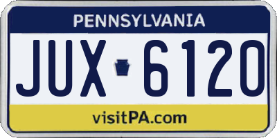 PA license plate JUX6120