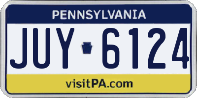 PA license plate JUY6124