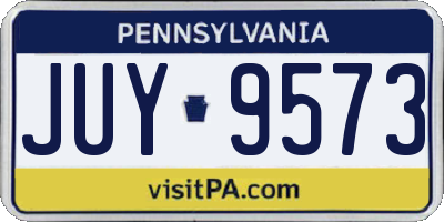 PA license plate JUY9573