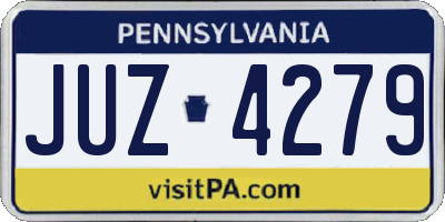PA license plate JUZ4279