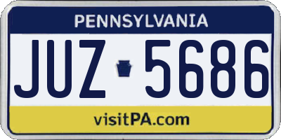 PA license plate JUZ5686