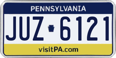 PA license plate JUZ6121