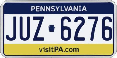PA license plate JUZ6276