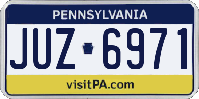 PA license plate JUZ6971